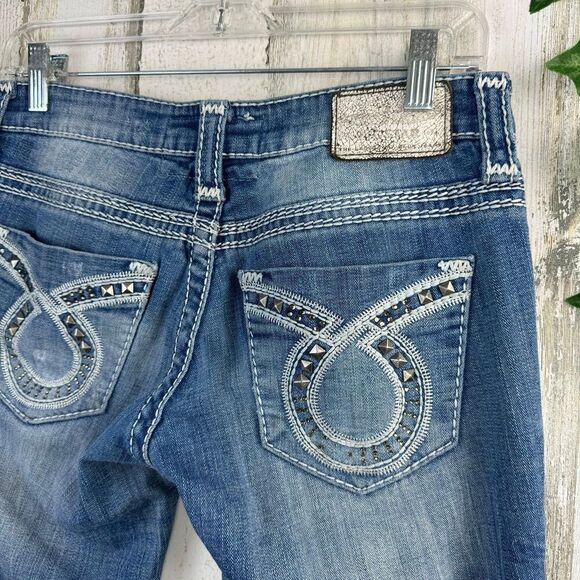 Big Star Womens Jeans Liv Bootcut 26R with Stretch Low Rise Medium Wash - Picture 8 of 11